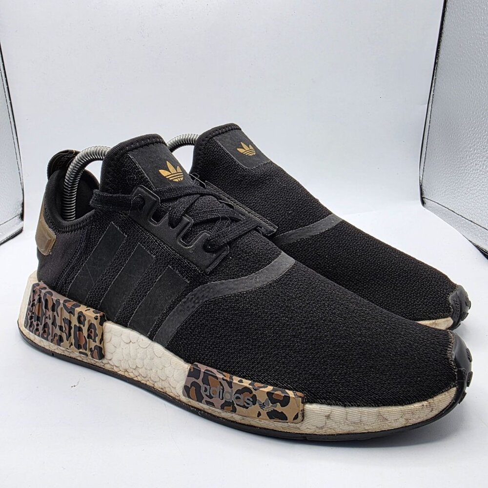 adidas NMD_R1 Womens Size 8.5 Black Leopard Shoes Athletic Walking Outdoors